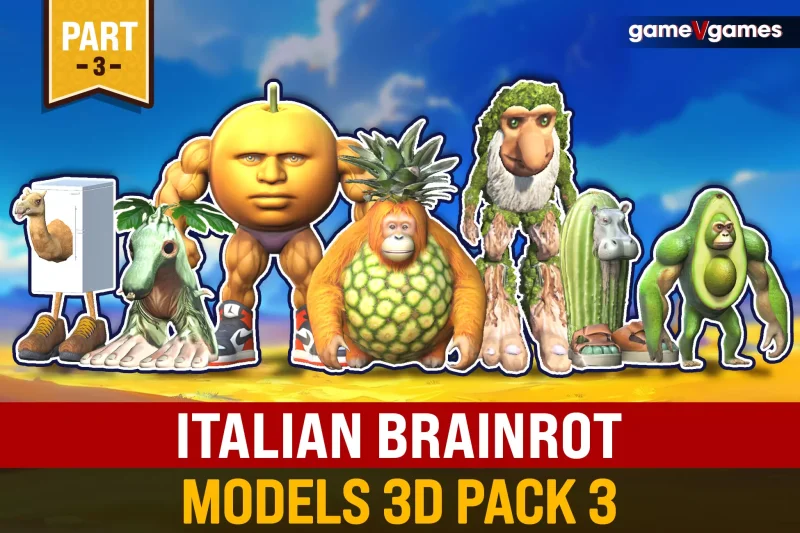Italian Brainrot Models 3D - [Pack 3]