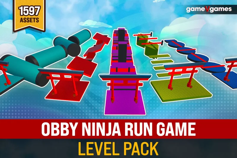 Obby Ninja Run Game Level Pack