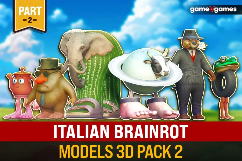 Italian Brainrot Models 3D - [Pack 2]