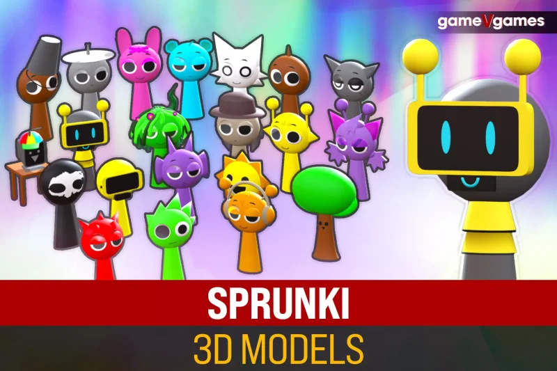 Sprunki 3D Models