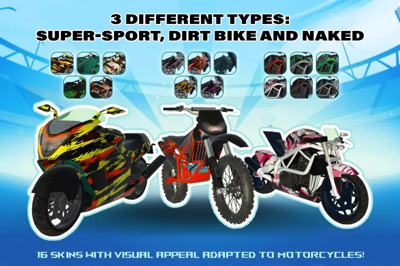 Motorcycle Pack: Sport, Naked, Dirt Bikes