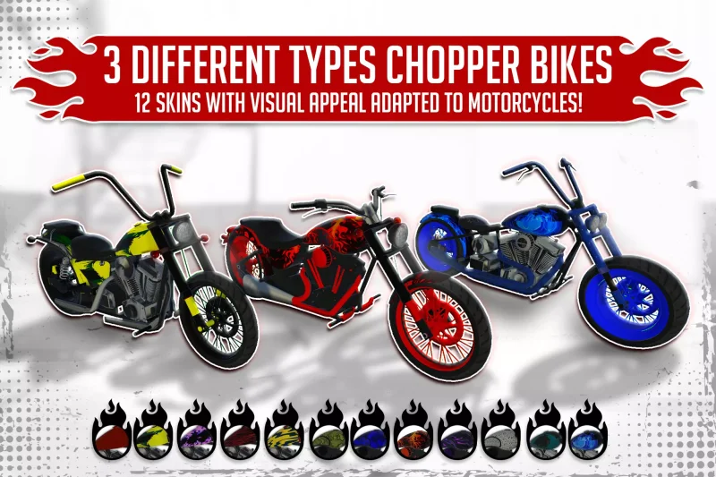 Motorcycle Pack: Chopper Bikes 2