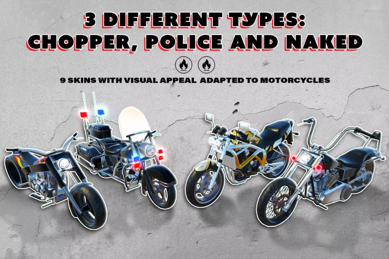 Motorcycle Pack: Naked, Chopper, Police Bikes - Free